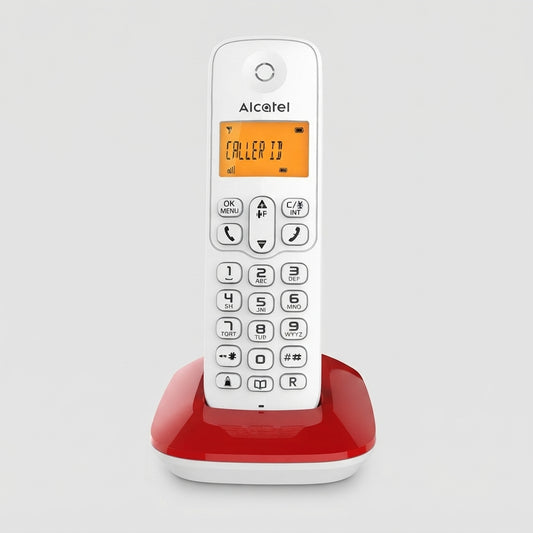 Telefono Alcatel Inalámbrico (REF: E355 LA BLANCO/ROJO)