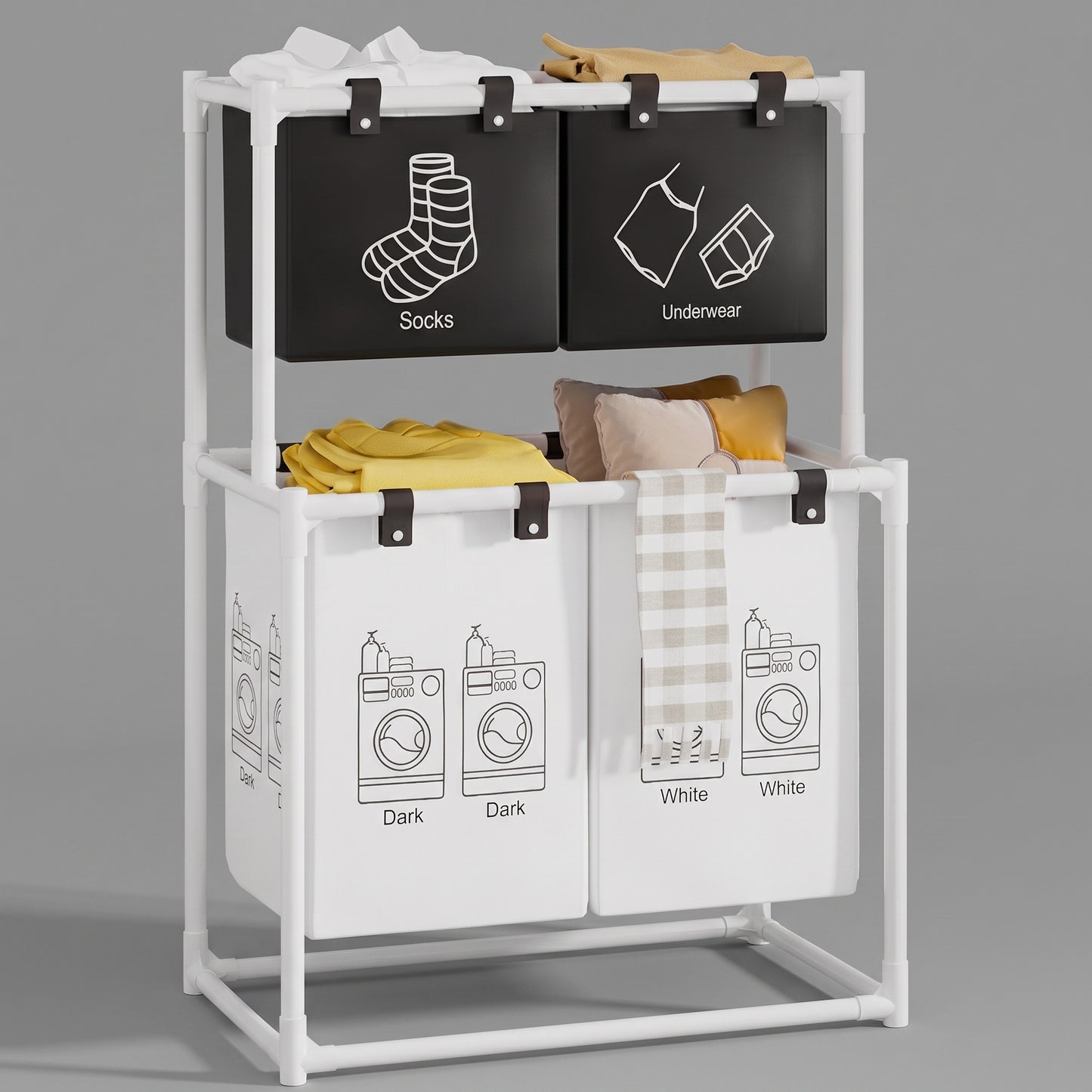 Cesto organizador de ropa 2 niveles (REF: YH6903-2)