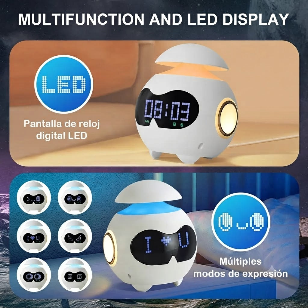 Parlante con reloj despertador bluetooh