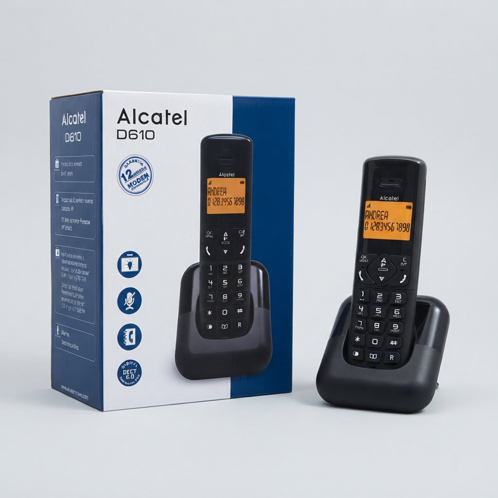Telefono Alcatel Inalámbroco (REF: D610 LA NEGRO)