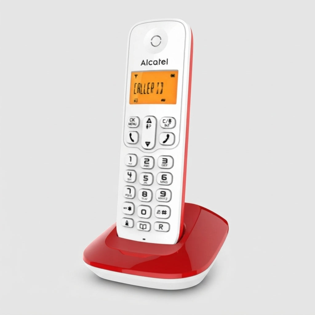 Telefono Alcatel Inalámbrico (REF: E355 LA BLANCO/ROJO)